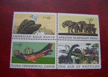 USA 1970 MNH Mi. 999/02 Fauna zwierzęta   a