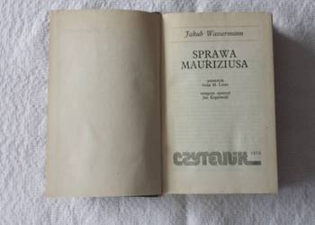 Jakub Wassermann: SPRAWA MAURIZIUSA