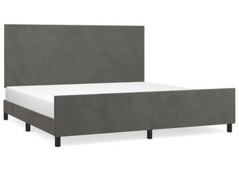 Rama łóżka bez materaca ciemnoszara aksamitna 200x200 cm WM-3125654