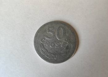 Moneta 50 groszy 1949 r bez znaku mennicy