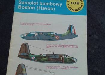 Samolot bombowy Boston typy broni i uzbrojenia 108