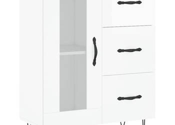 Szafka biała połysk 695x34x90 cm materiał drewnopochodny WM-828038