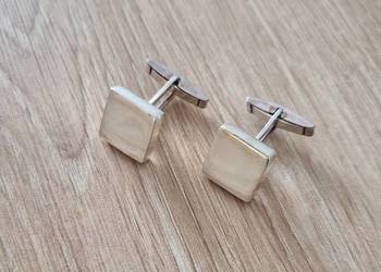 srebrne spinki do mankietów 10g kwadrat kwadratowe