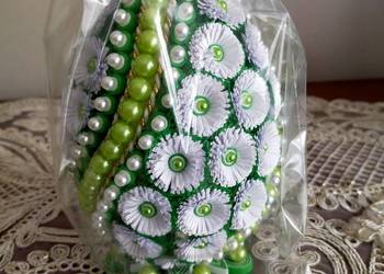 Jajo wielkanocne ręcznie robione, quilling, eleganckie