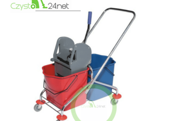 Wózek do sprzątania metalowy dwuwiaderkowy 2x25L