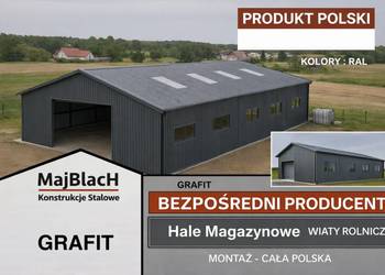 Duża Wiata /Hala Garaż Blaszany RAL | Montaż |Blaszak |  - Maj-BlacH