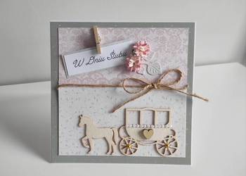 Kartka okolicznościowa ręcznie robiona na ślub