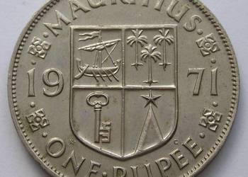 MAURITIUS 1 RUPEE 1971 - ELŻBIETA II - STAN 2