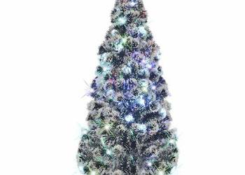 vidaXL Sztuczna choinka z LED i stojakiem 150 cm, włókno optyczn(SKU:24242)