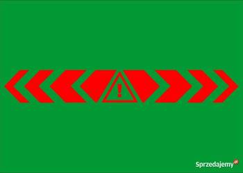 naklejka ostrzegawcza tyl kombajnu claas