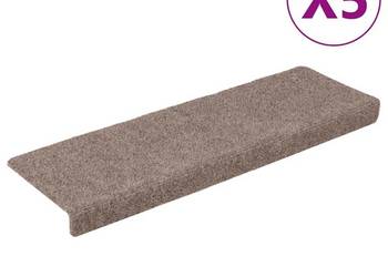 vidaXL Maty na schody samoprzylepne 5 szt. 65x21x4 cm kremowe,(SKU:149722)