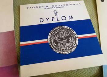 Dyplomy Stocznia Szczecińska Żegluga PŻM wyciągi koperty PRL