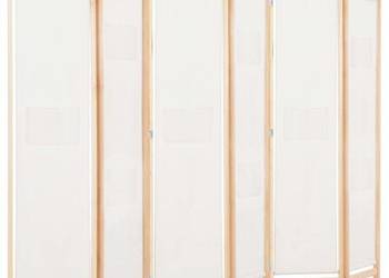 vidaXL Parawan 6-panelowy, kremowy, 240 x 170 x 4 cm(SKU:248174)