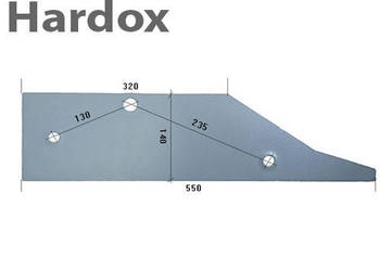 Płoza krótka HARDOX k/L części do pługa SOUCHU PINET