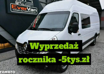 Renault Master najdłuższy, najwyższy L4H3 7 osobowy brygadówka max doka pe…