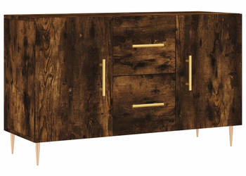 Komoda przydymiony dąb 100x36x60 cm materiał drewnopochodny WM-828161