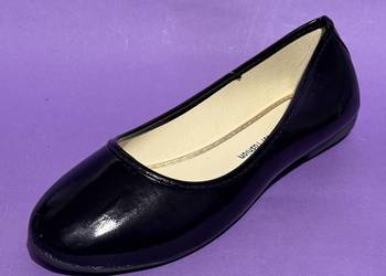 Czarne lakierowane baleriny rozmiar 38