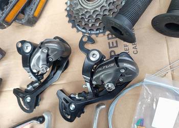 Części rowerowe przerzutki Shimano klamki wolnobieg