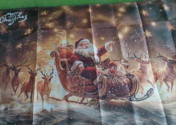 Obrus z motywem świątecznym 90-140