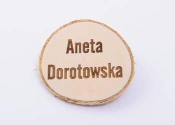WINIETKI KRĄŻKI DREWNA Z KORĄ Z GRAWEREM