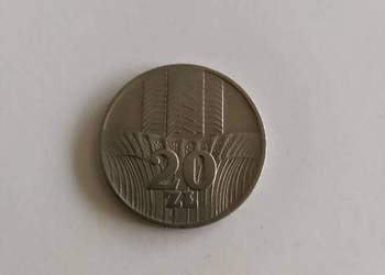 Moneta 20 zł b.z. PRL rok 1976 Wieżowiec i Kłosy