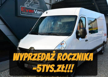 Renault Master 7 osobowy brygadówka doka max pełna opcja servis regały