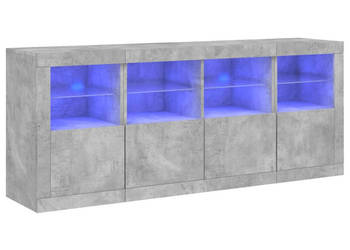 Szafka z oświetleniem LED szarość betonu 163x37x67 cm WM-3209075