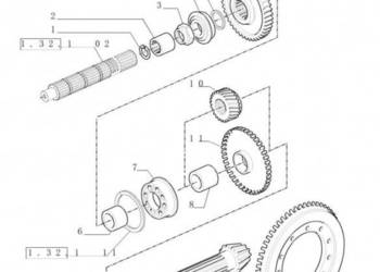 New Holland T6010 Koło zębate 47t 5183202