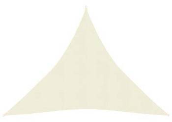 vidaXL Żagiel przeciwsłoneczny, 160 g/m², kremowy, 4x4x4 m, HDPE（sku311203）