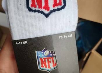 białe skarpety sportowe NFL 43-46 2-pak