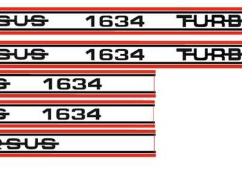Naklejki URSUS TURBO 1634 zestaw naklejek napis