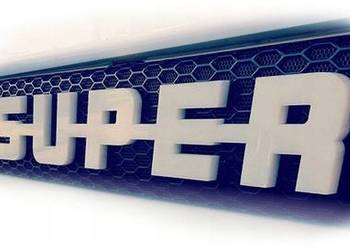 Scania SUPER emblemat BIAŁY 8mm połysk GRUBY IG:AFLED_truck_accesories