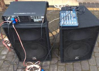 Wharfedale Pro LX-15 , QSC PLX 3002 + mixer+ mikrofon