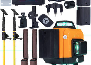 Poziomica Laserowa Rosfix Orange Tiger 16 Linii | Zestaw z Walizką i Staty…