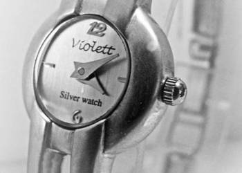 Srebrny zegar,zegarek damski VIOLET 3 ze srebra(925)
