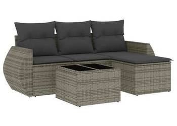 vidaXL 5-cz. zestaw wypoczynkowy do ogrodu, poduszki(SKU:3253617)