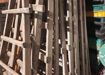 Stojaki drewniane do zbiorów jabłek, wiśni