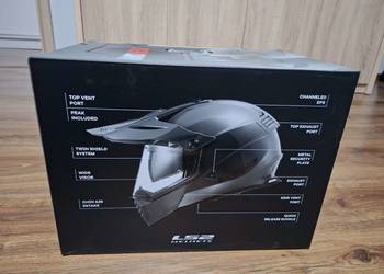 KASK MOTOCYKLOWY LS2 MX436 PIONEER EVO MATT BLACK czarny matt