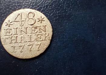 Stare monety 1/48 talara 1777 Niemcy srebro