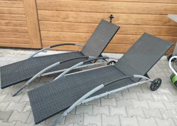 Leżaki ogrodowe technorattan 2 sztuki