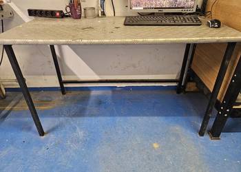 Stół stolik warsztatowy, blat z litego drewna 120x60