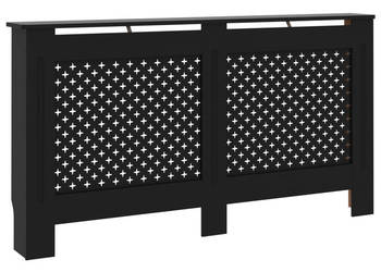 Osłona na kaloryfer czarna 152x19x815 cm MDF WM-288195