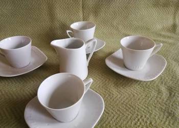 Porcelana "Wawel" Wałbrzych PRL Serwis kawowy fason kwadratowy.