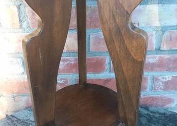 Kwietnik dębowy drewniany okrągły Stojak na kwiatek (738)