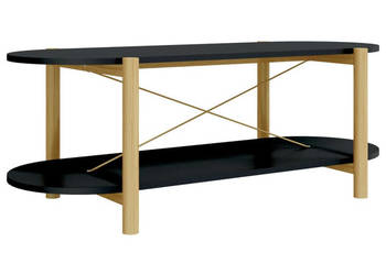 Stolik kawowy czarny 110x48x40 cm materiał drewnopochodny WM-345688