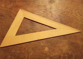 Duża ekierka drewniana. PRL