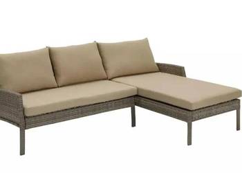 Narożnik do ogrodu Lucia meble ogrodowe technorattan ecru poduchy