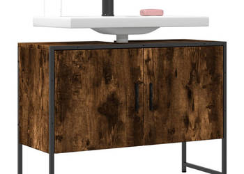 Szafka pod umywalkę przydymiony dąb 80x33x60 cm WM-842463