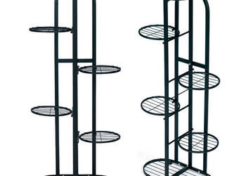 Nowoczesny metalowy kwietnik stojak na kwiaty 6 poziomów czarny ModernHome