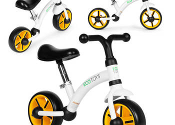Rowerek biegowy dla dzieci koła EVA regulacja siodełka biały ECOTOYS